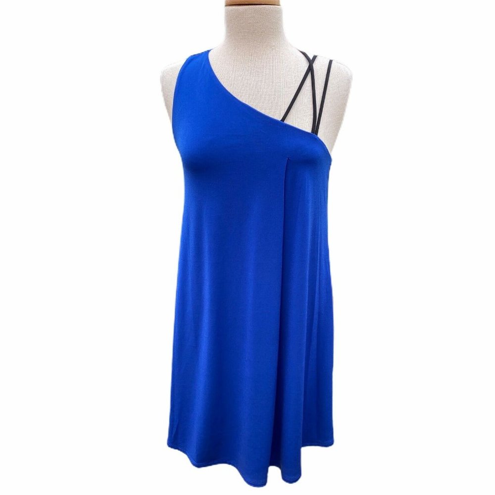 BCBGeneration Asymmetrical Dress One Shoulder Blue - Picture 1 of 13